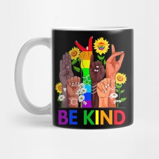 Sign Language Hand Talking LGBTQ Flag Gay Pride Mug